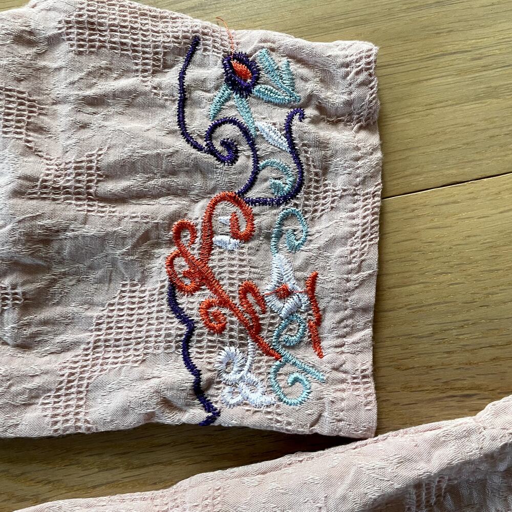 Blush Pink Hanfu Top - Traditional Chinese Embroidery Small - Picture 3 of 5